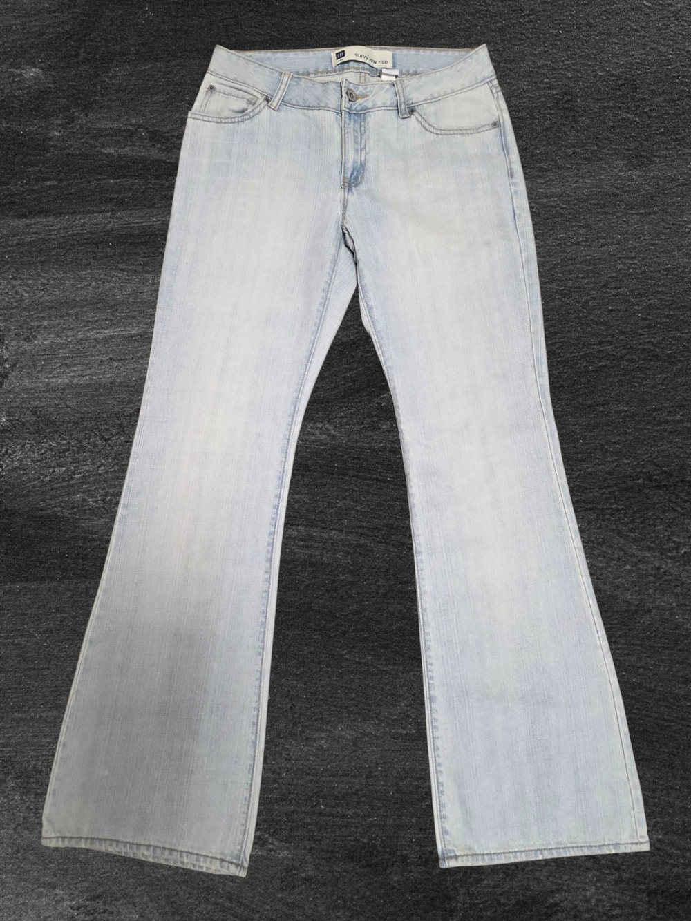 NWOT GAP Curvy Low Rise Light Wash Flared Jeans Light Faded Blue 6R